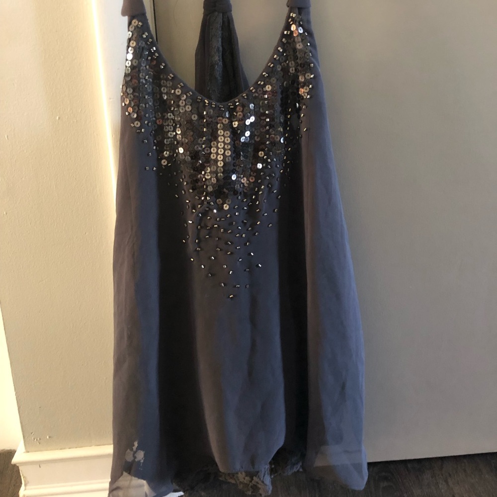 Miss Me Tank Top with Sparkle and Lace Underlay